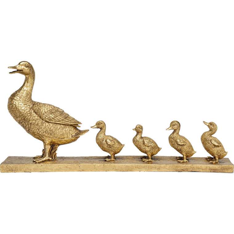 Предмет декоративный Duck family золотого цвета