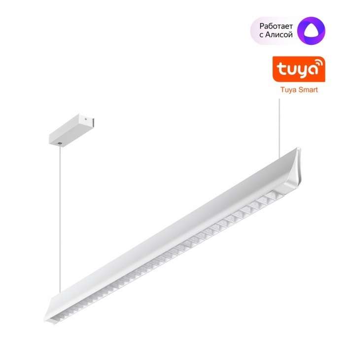 Подвесной линейный светильник Novotech Iter 359551 белый диммир. со сменой цв.темпер. (пульт ДУ/прилож. Smart Life) LED 36W 220V 3000-6000К