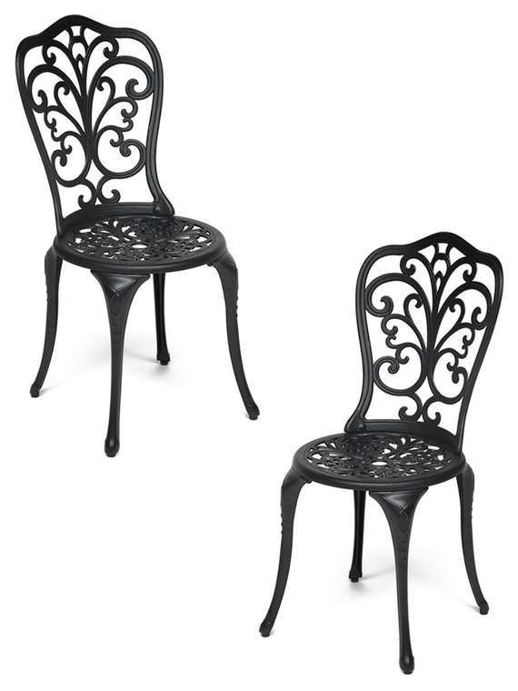 Набор из двух стульев Secret De Maison Mozart черного цвета