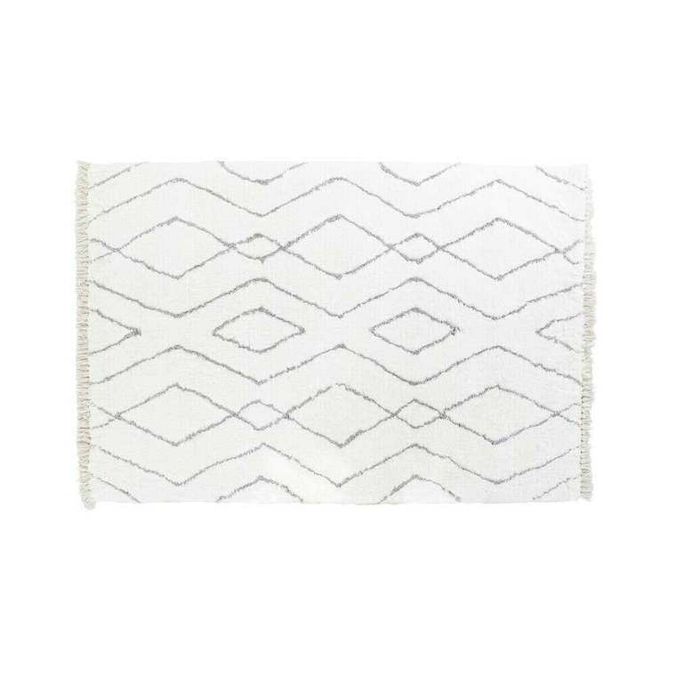 Ковер Белый Серый ромбы Scandi d 9,4 см 120 x 180 x 3 см