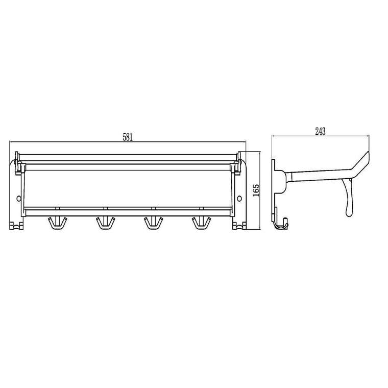 Полка для полотенец Savol S-008099, хром