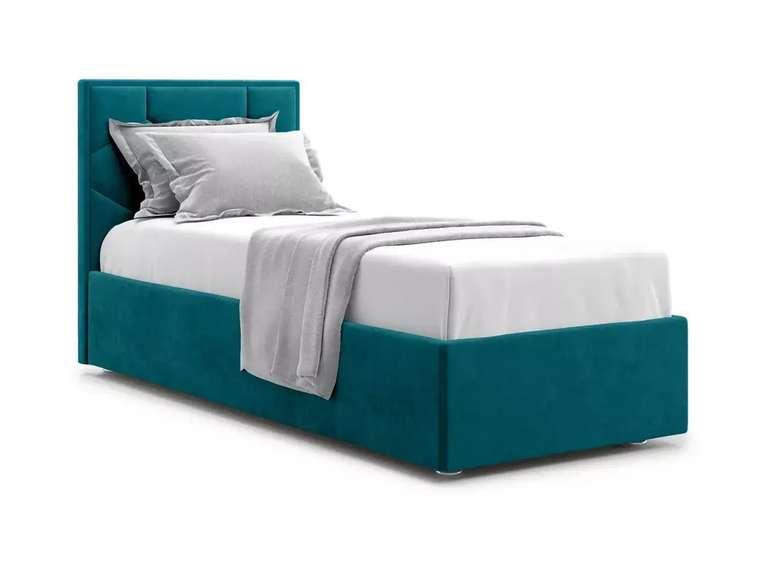 Кровать Premium Milana 4 90х200 зеленого цвета с подъемным механизмом