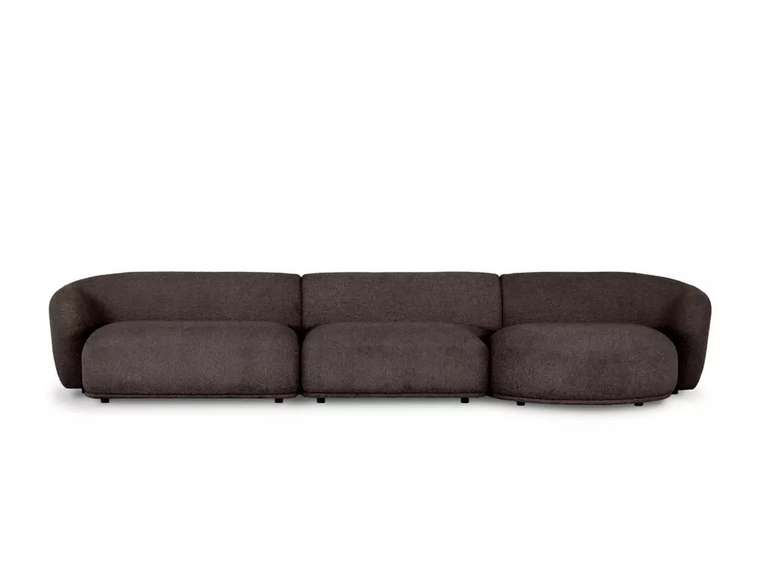 Модульный диван Fabro серо-коричневого цвета правый