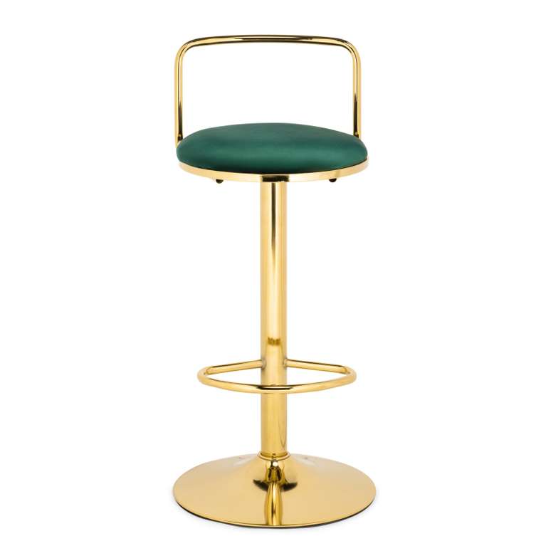 Барный стул Lusia зелено-золотого цвета