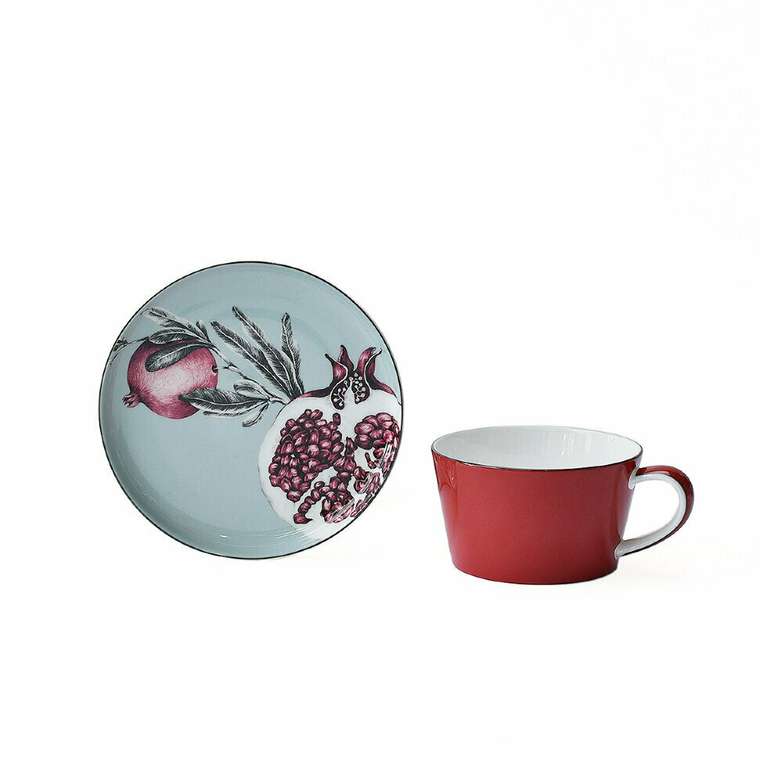 Чайный набор Tea set 1 красно-голубого цвета