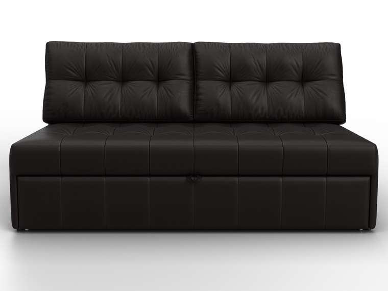 Диван-кровать Лига-107 М темно-коричневого цвета (экокожа)