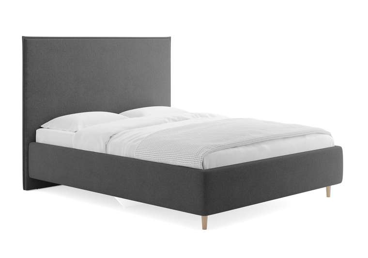 Кровать Eveline 160х200 графитового цвета без подъемного механизма