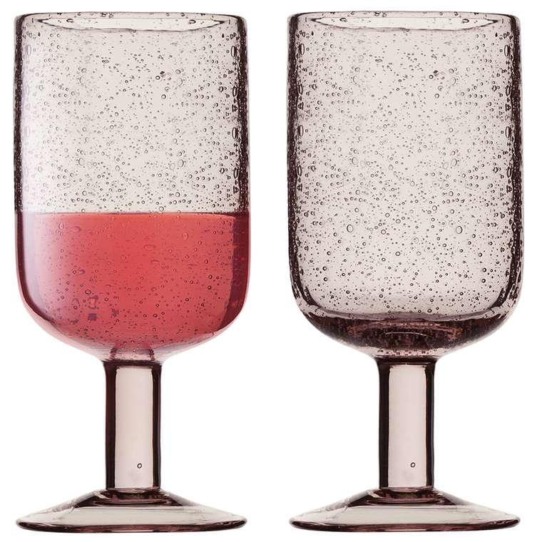 Набор бокалов для вина flowi, 410 мл, розовые, 2 шт.