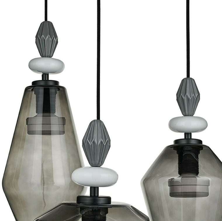 Подвесная люстра Amphora Trio серого цвета