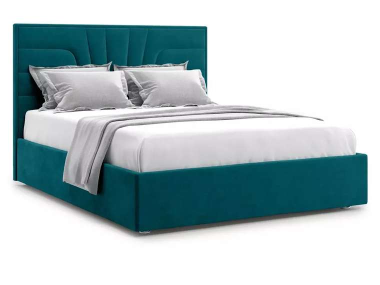 Кровать Premium Milana 160х200 зеленого цвета с подъемным механизмом