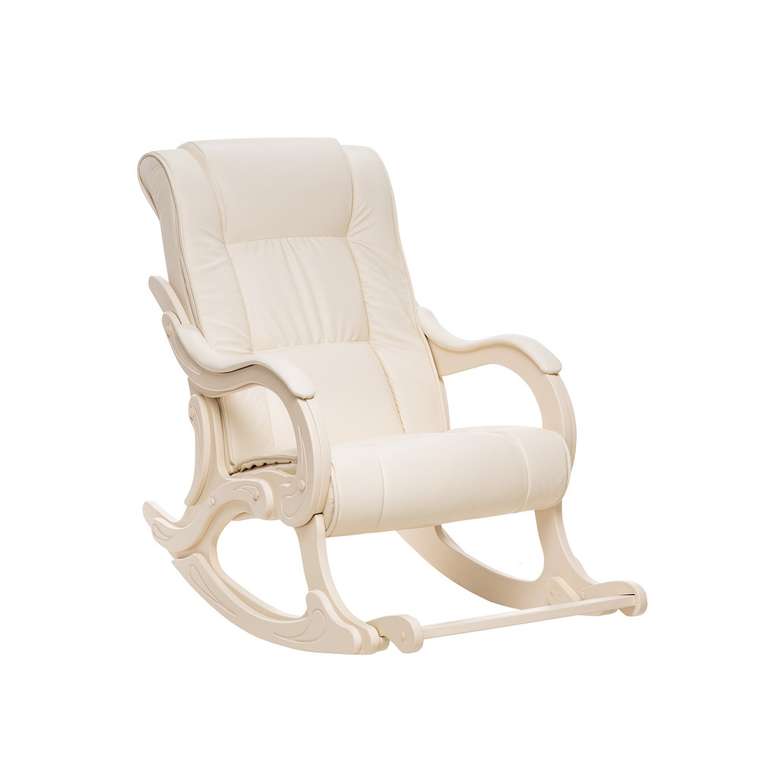 Кресло-качалка Модель 77 бело-молочного цвета