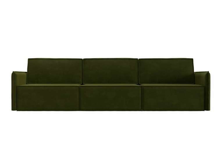 Прямой диван-кровать Либерти лонг зеленого цвета