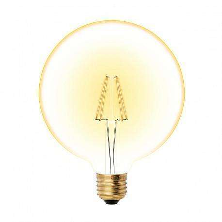 Лампа светодиодная с арматурой золотого цвета