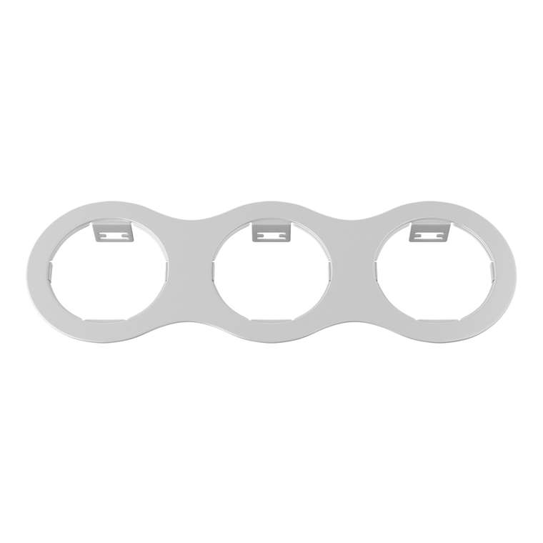 Рамка DOMINO Triple ROUND МR16 БЕЛЫЙ