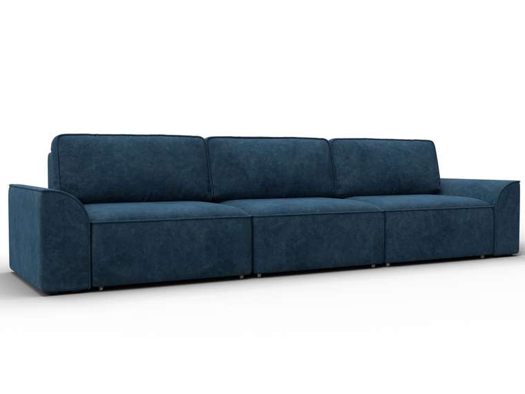 Диван-кровать Лига-048 Лонг синего цвета