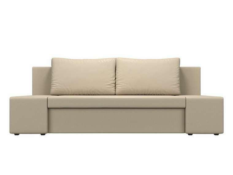Прямой диван-кровать Сан Марко бежевого цвета (экокожа)