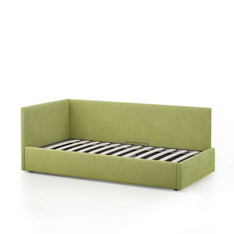 Кровать Меркурий-2 90х190 светло-зеленого цвета с подъемным механизмом
