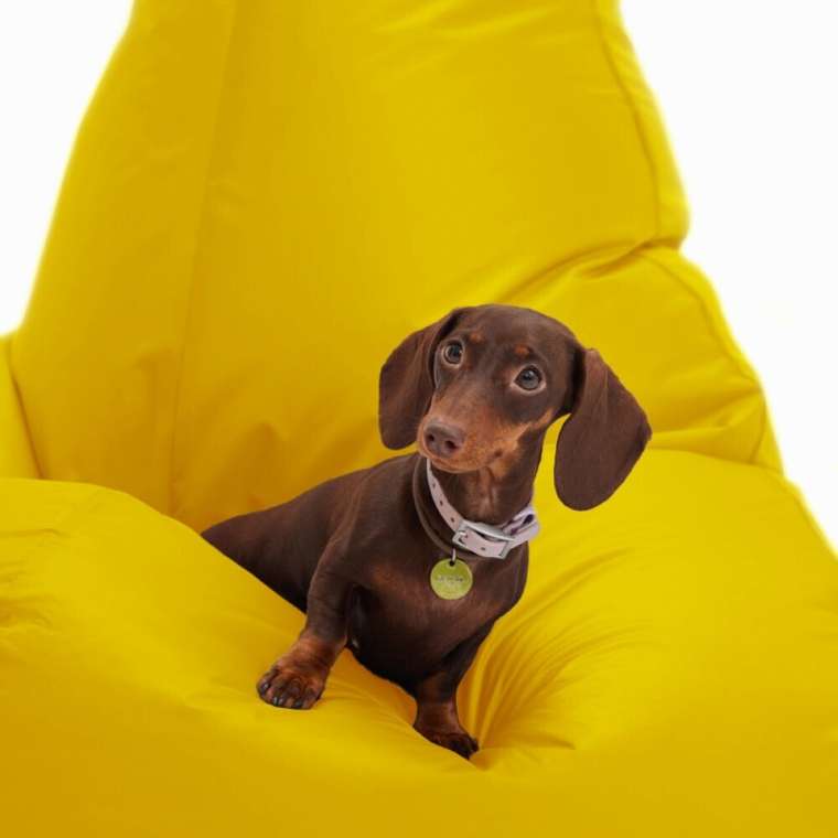 Кресло-мешок груша ХХL-Миди желтого цвета