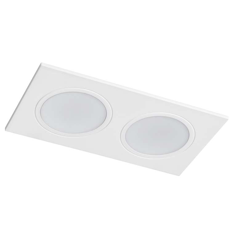 Рамка (светильник) PVC д/LED-модулей 941хх и LED-ламп D50мм PIANO 2x QUAD БЕЛЫЙ IP65