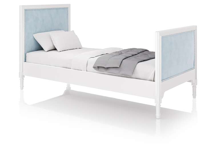 Кровать подростковая Elit 90х200 бело-голубого цвета