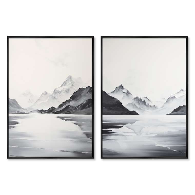 Набор из двух репродукций картин Landscape collection, Reflection, 2024г.