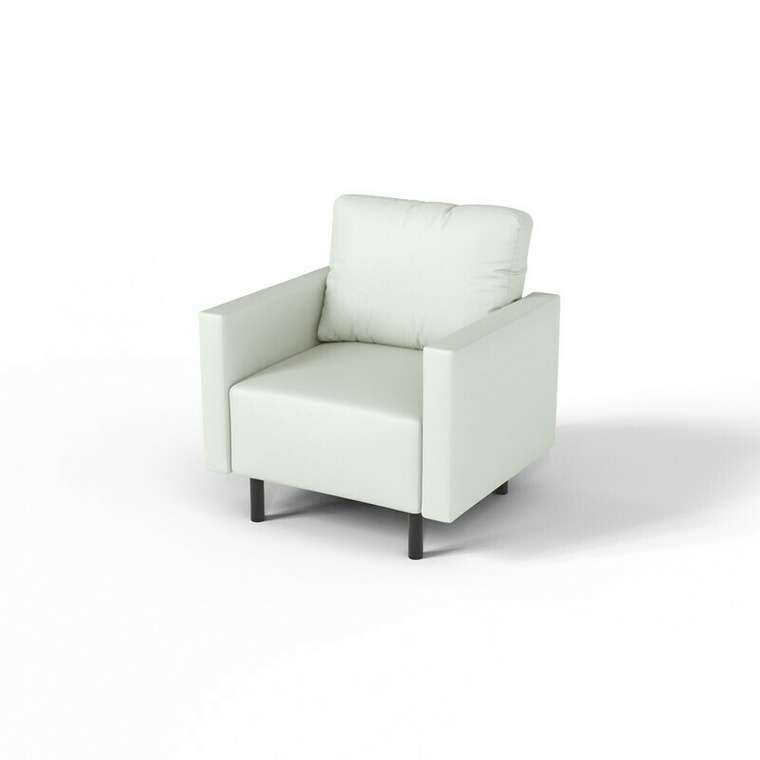 Кресло Сканди белого цвета (экокожа)
