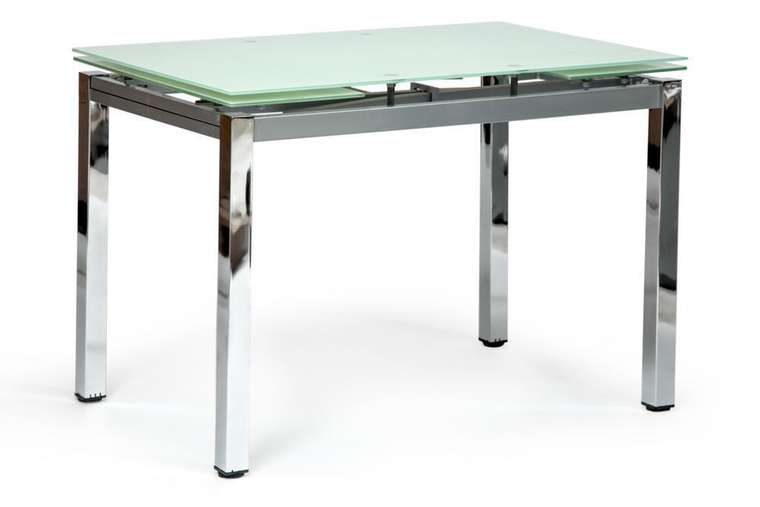 Обеденный раскладной стол Campana из металла и стекла 
