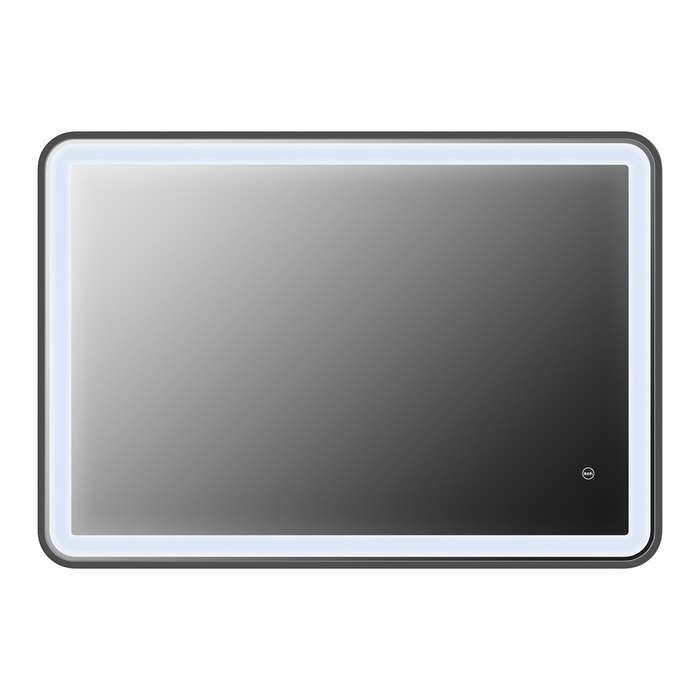 Настенное зеркало Cloud 70х100 в раме черного цвета