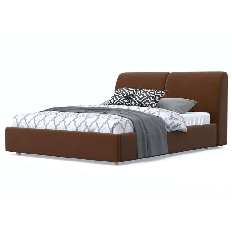 Кровать Бекка 180x200 темно-коричневого цвета