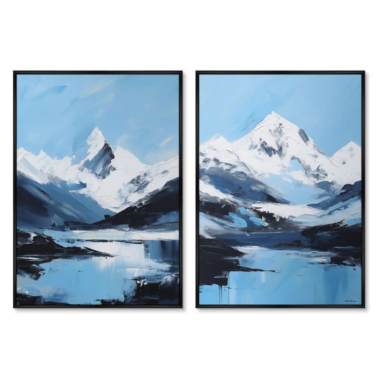 Набор из двух репродукций картин Landscape collection, The peaks, 2024г.