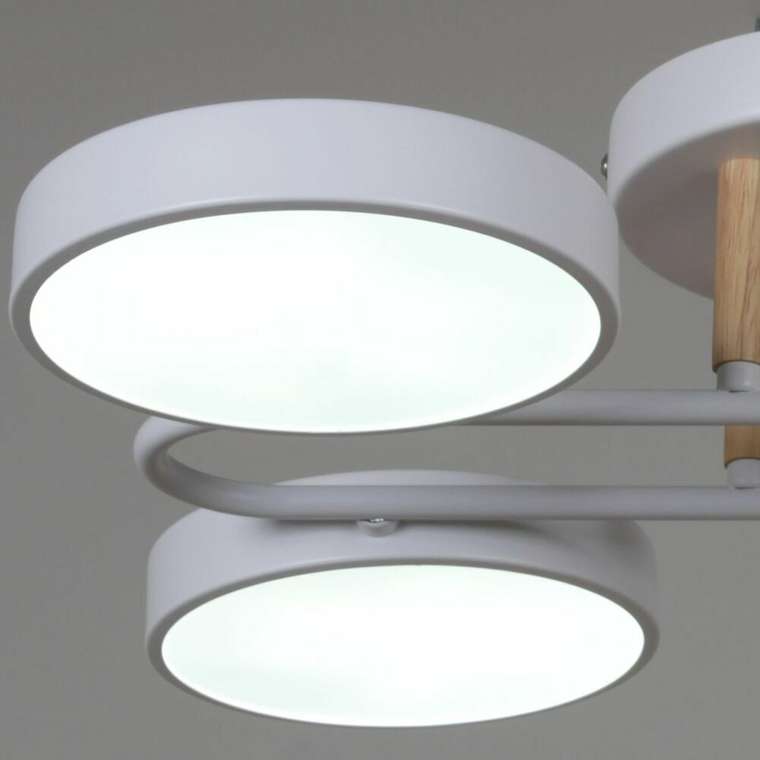 Потолочная люстра 03322-0.3-06 WH+WOOD (акрил, цвет белый)
