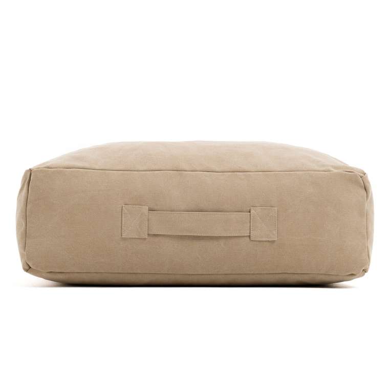 Пуф-подушка из натурального хлопка серо-коричневого цвета