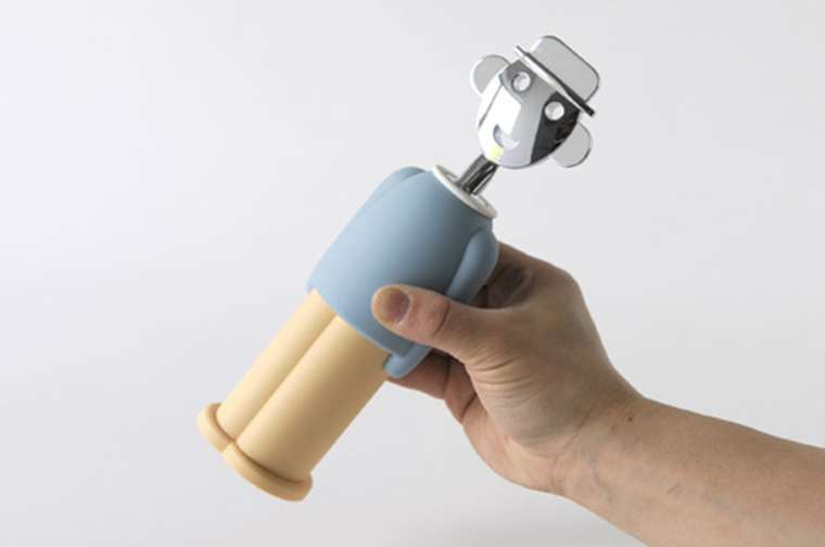 Штопор alessandro m желто-голубой