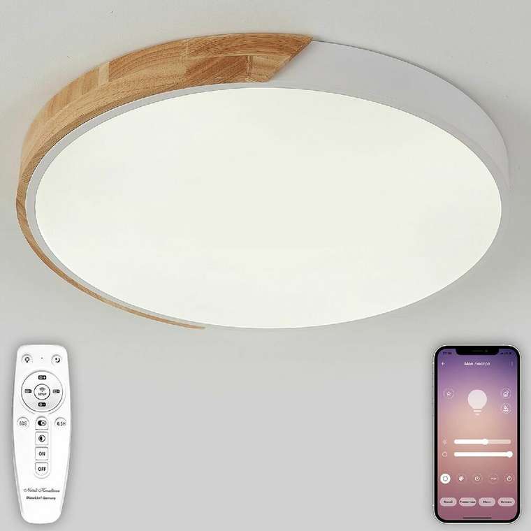 Потолочный светильник Scandinavian LED LAMPS 81182 (пластик, цвет белый)