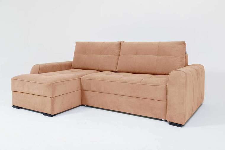 Угловой диван-кровать Soft II бежевого цвета (левый)