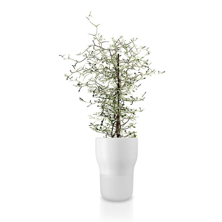 Горшок для растений с функцией самополива 13 см белый