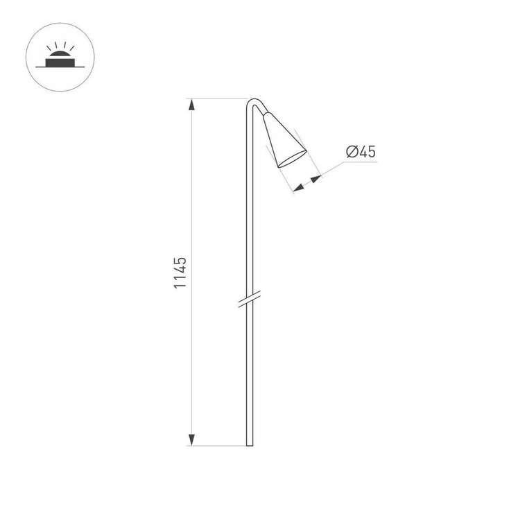 Ландшафтный светильник Harebell 050690 (алюминий, цвет черный)