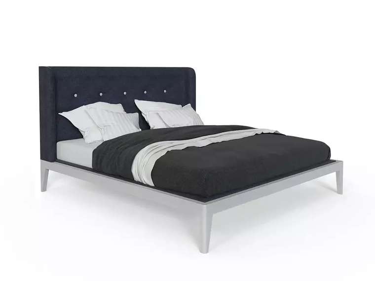 Кровать Fly soft new 160х200 серого цвета без подъемного механизма