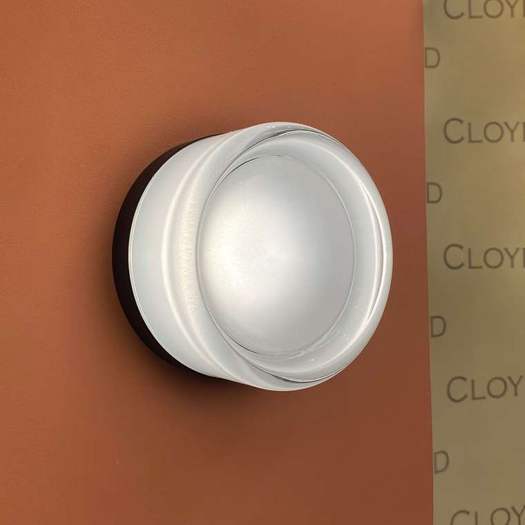 Бра Cloyd NANO W1 / шир. 14 см - черный - прозрачн. стекло