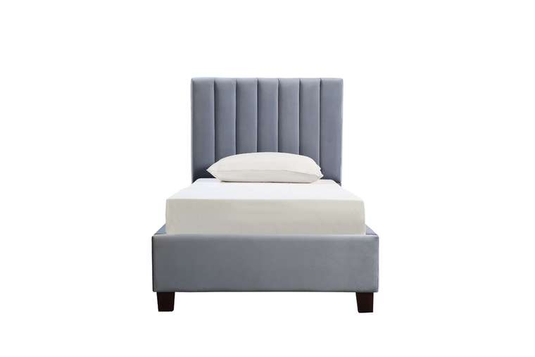 Кровать односпальная серого цвета 90х200