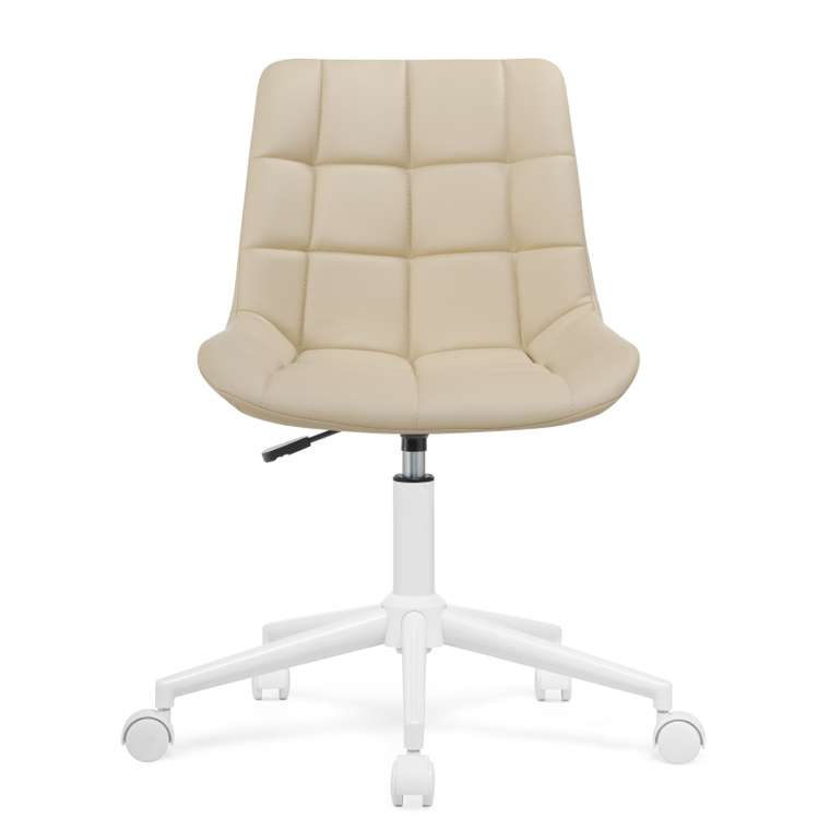 Офисный стул Честер бежево-белого цвета