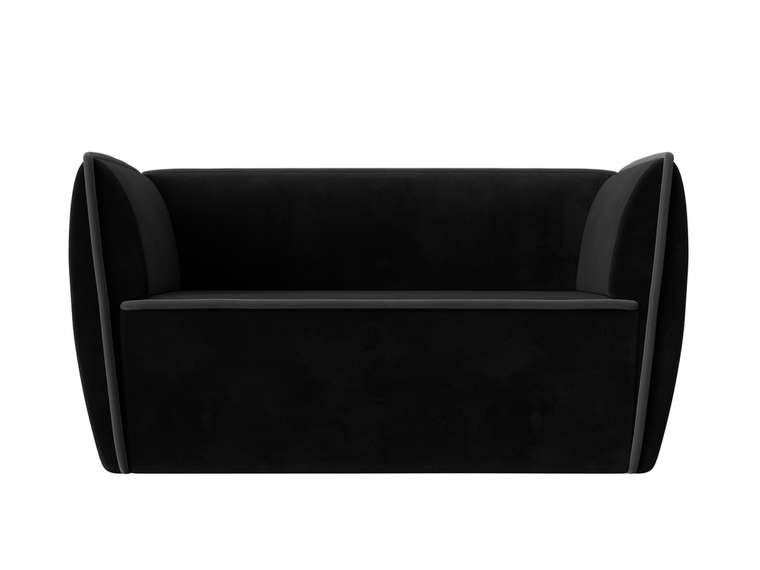 Прямой диван Бергамо черного цвета