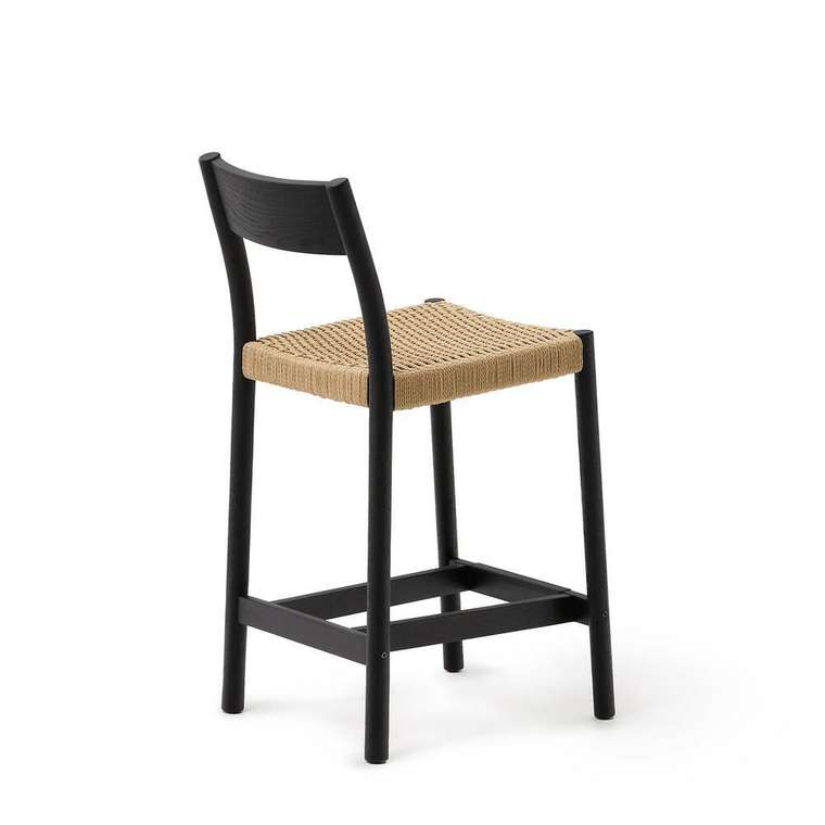 Полубарный стул Analy бежево-черного цвета