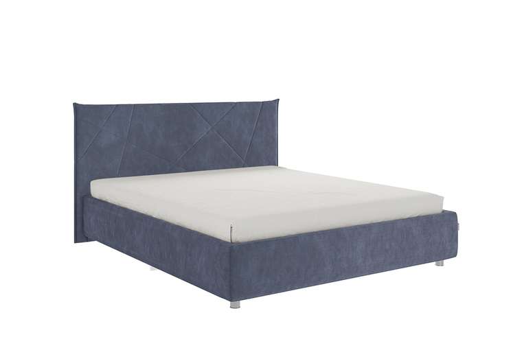 Кровать Квест 160х200 темно-синего цвета без подъемного цвета