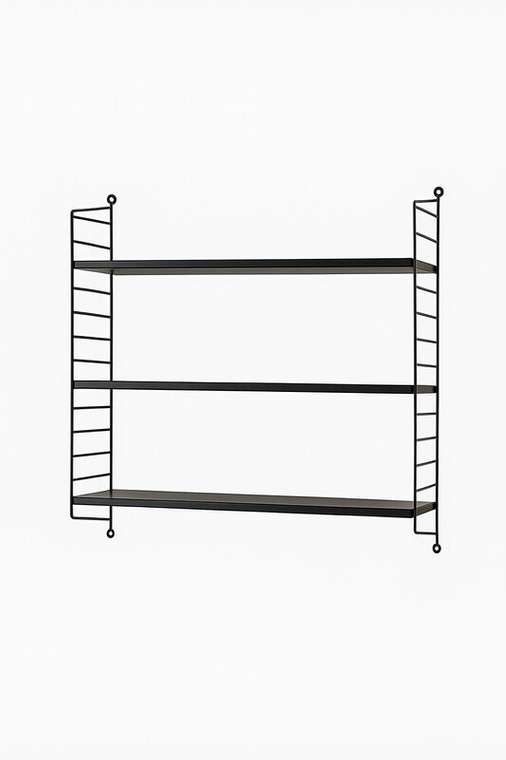 Настенная полка 60х50х30 черного цвета