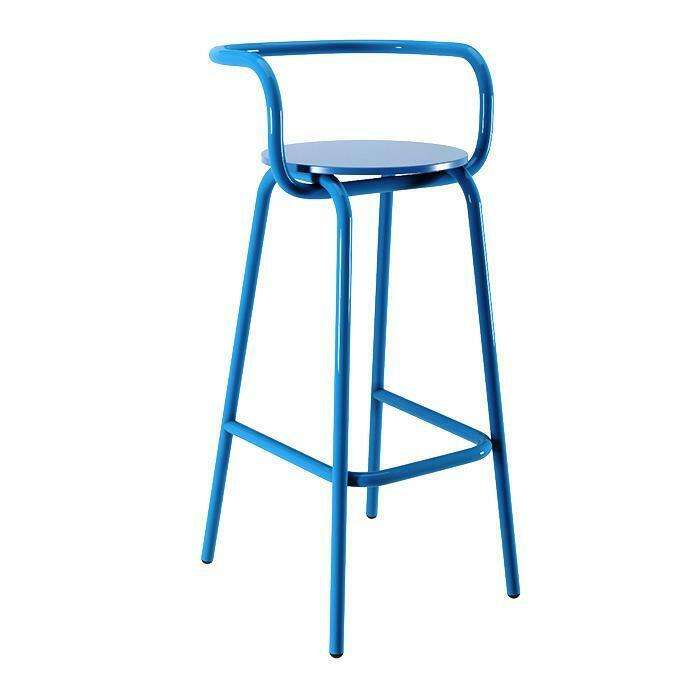 Барный стул Нод голубого цвета