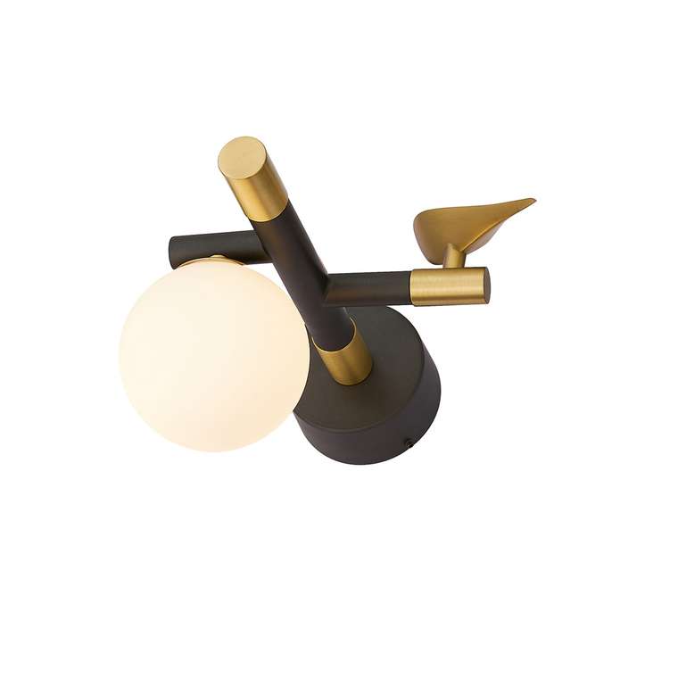Бра Sparrow золотой металл, стекло LED*5W, 400LM, 4000K, included