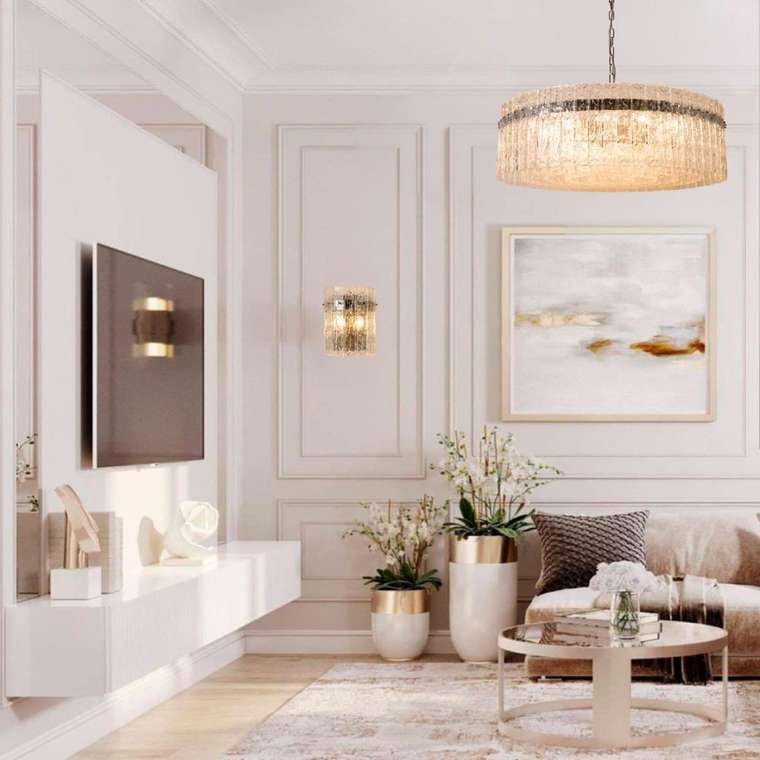 Настенный светильник Nevada 10297W Pearl black (хрусталь, цвет прозрачный)