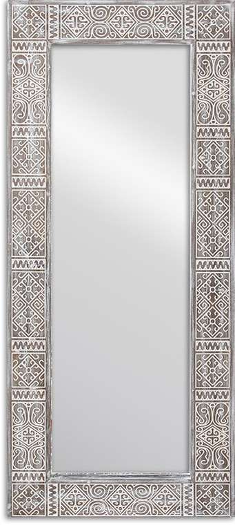 Настенное зеркало Balian Walnut 62x142 в раме из массива сосны