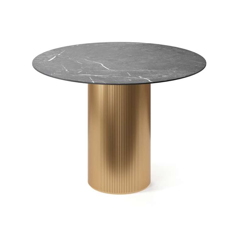 Обеденный стол Субра M черно-золотого цвета